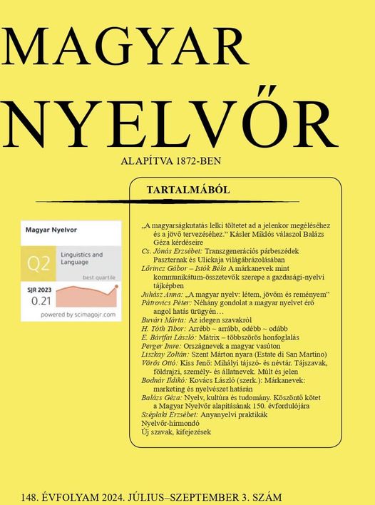 Balázs Géza: Nyelv, kultúra és tudomány